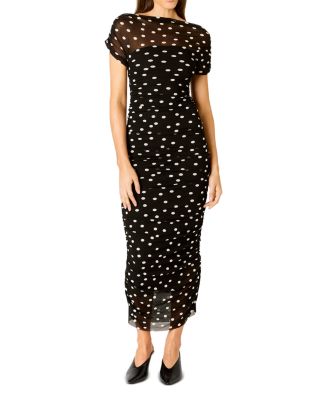 Aria Printed Ruched Midi Dress - thumbnail 2