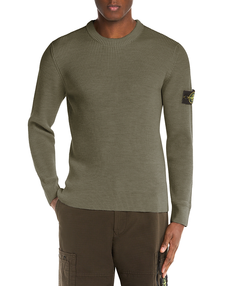 Stone Island Maglia Logo Patch Knit Wool Sweater
