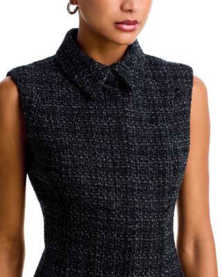 Tweed Zip Front Mini Dress - Exclusive - thumbnail 3