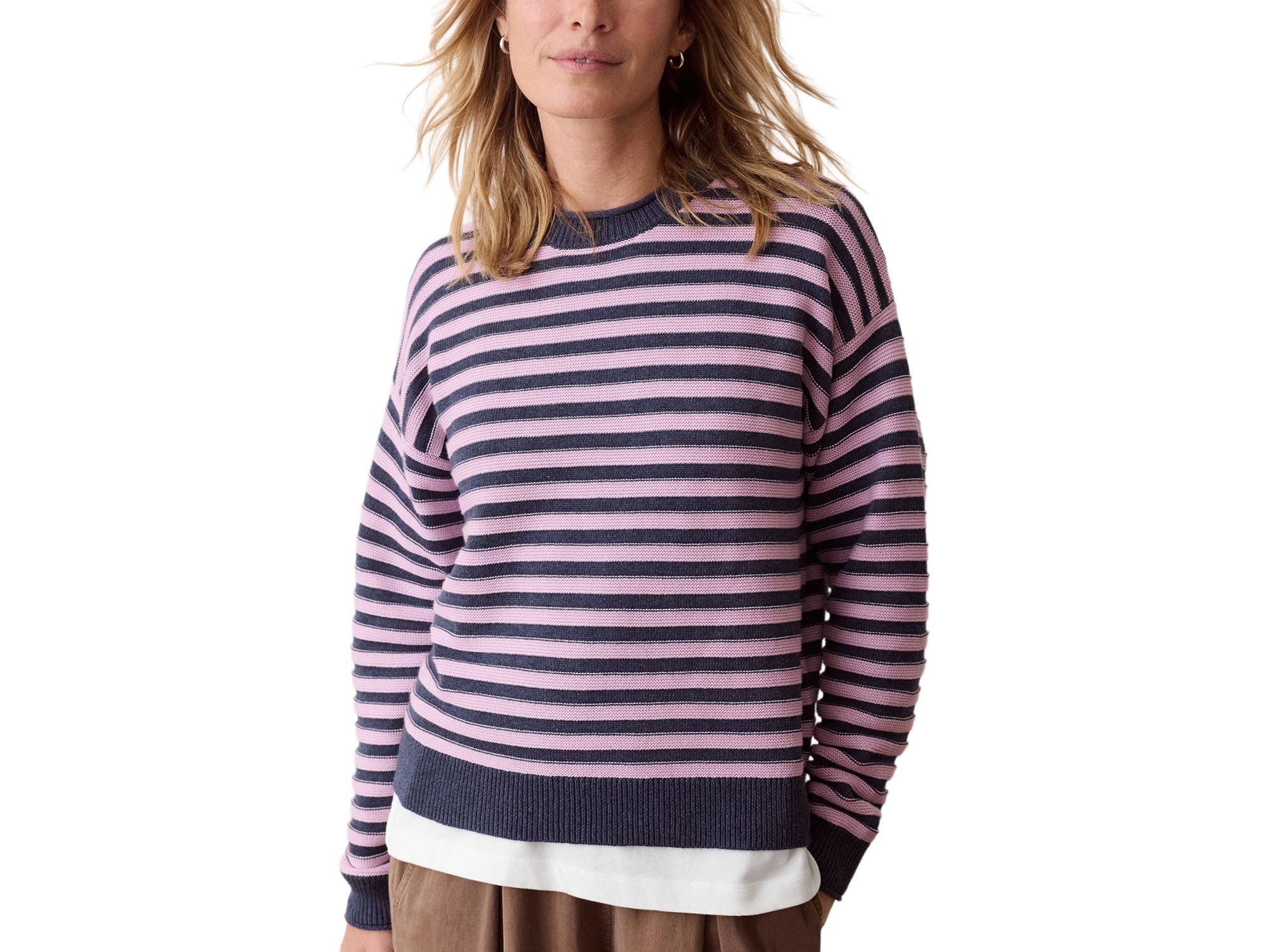Juno Double Knit Long Sleeve Sweater - Image 1