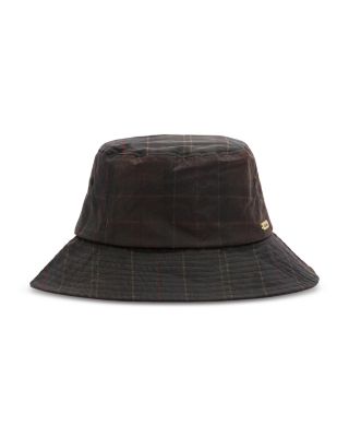 Barbour Hazelwood Waxed Cotton Bucket Hat In Brown