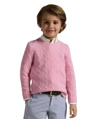 Boys' The Iconic Cable Knit Cashmere Sweater - Little Kid