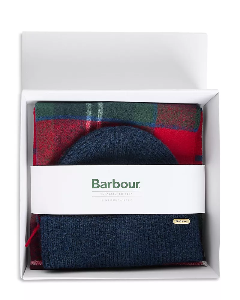 Barbour Olivia Scarf & Beanie Gift Set