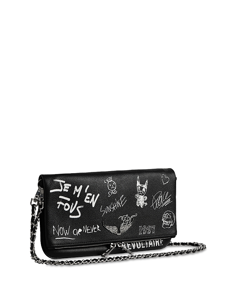 Zadig & Voltaire Rock Arty Tag Leather Shoulder Bag