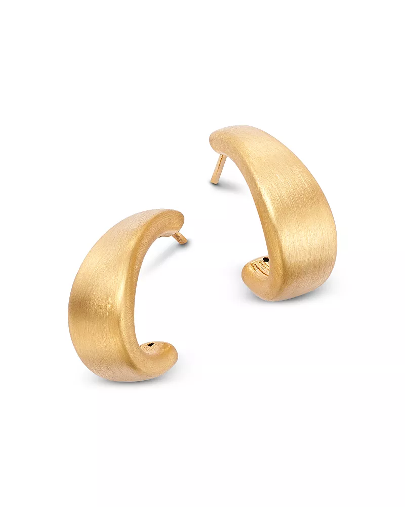 Bloomingdale's Fine Collection Satin Finish J Hoop Earrings in 14K Yellow Gold
