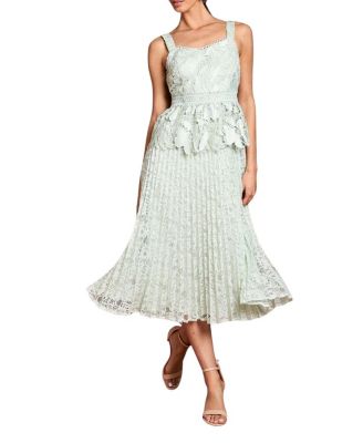 Lace Peplum Midi Dress