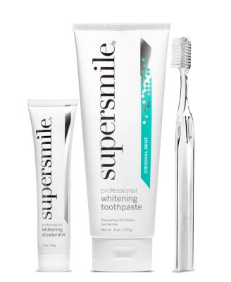  Org Mint Whitening Kit Professional Whitening Toothpaste with Accelerator, Crystal Collection Toothbrush
