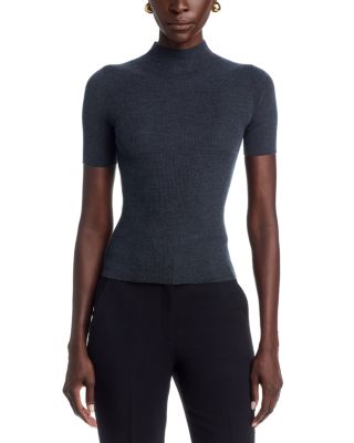 Leenda Short Sleeve Mock Neck Sweater