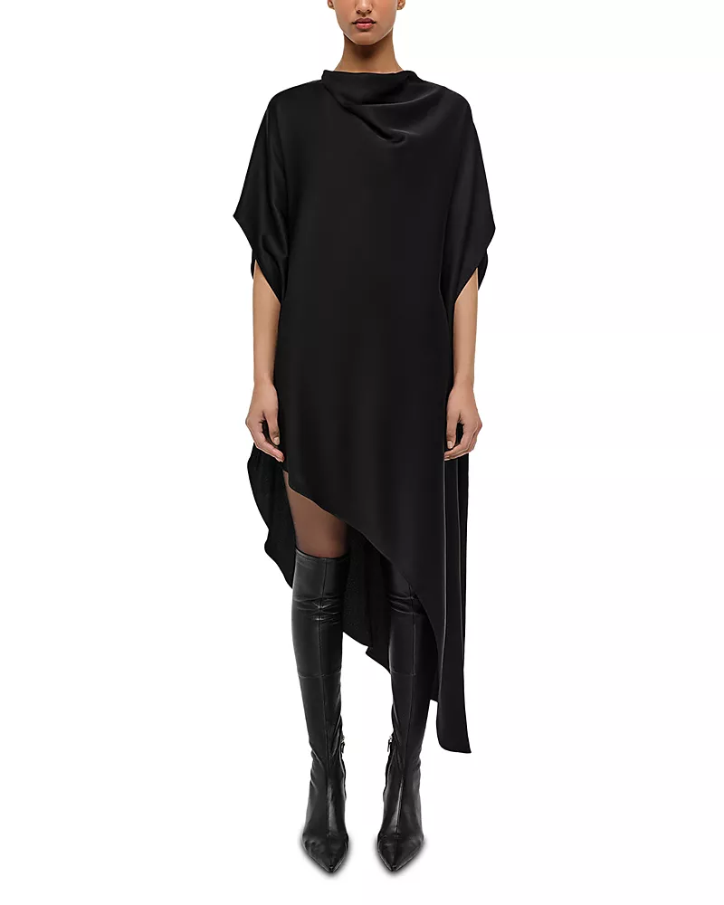 Simkhai Sadia Satin Mini Cape Dress