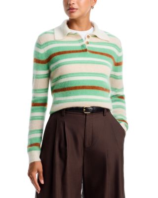 Guest in Residence Grizzly Cashmere Cropped Rugby Polo