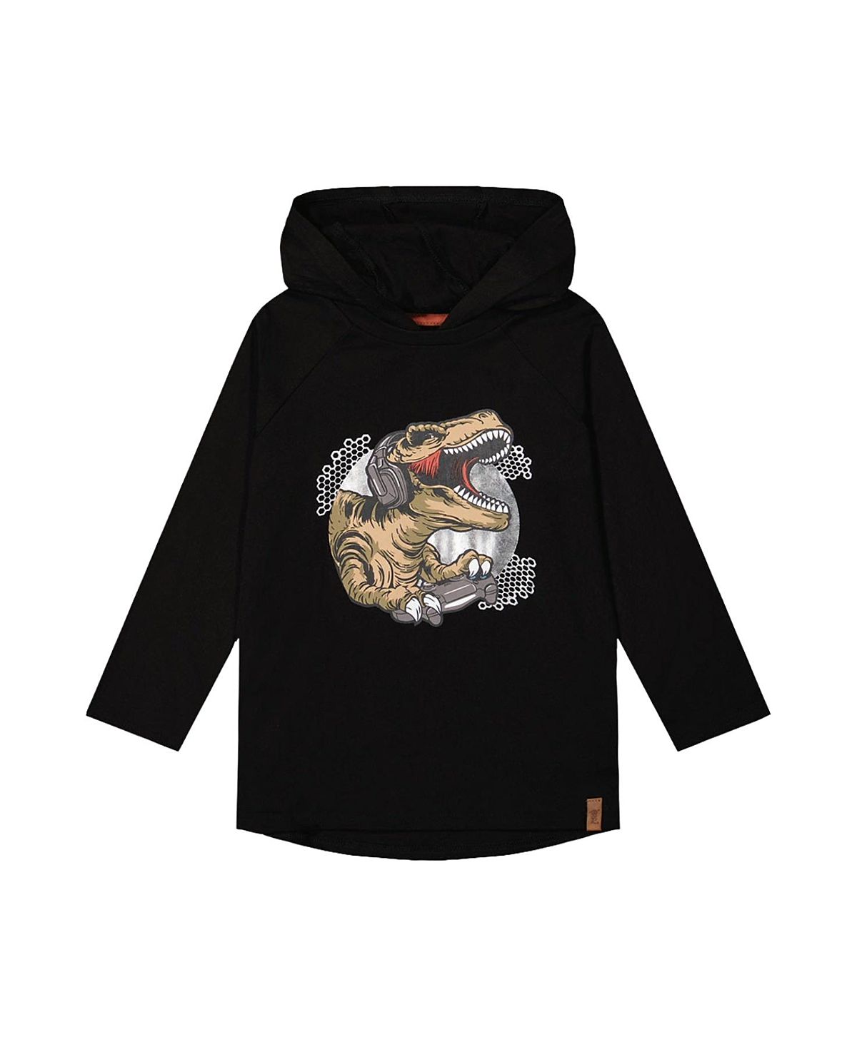Deux par Deux Boys' Raglan Hooded Graphic T-Shirt - Little Kid, Big Kid