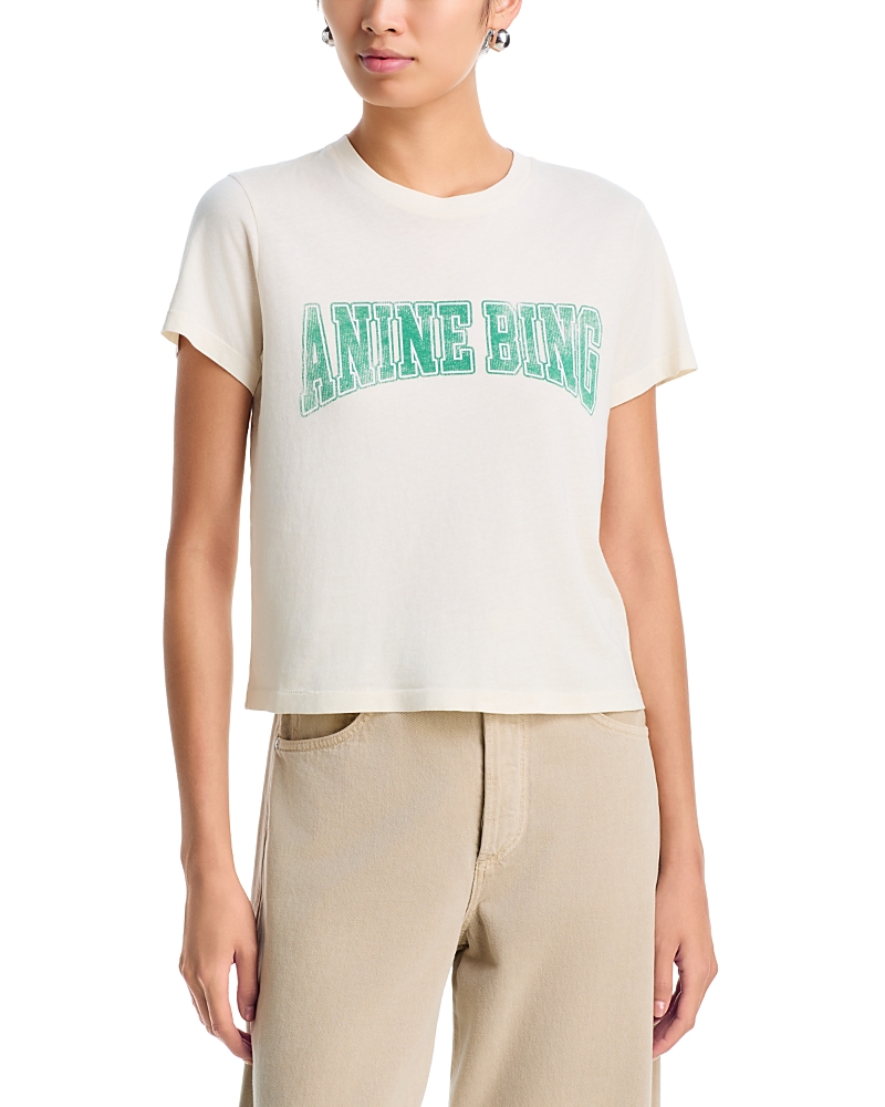 Anine Bing Shelley Cotton Logo Tee