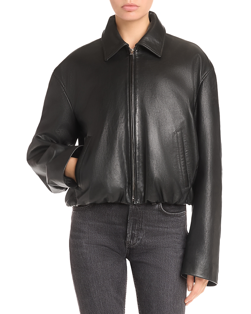 Acne Studios Cropped Leather Jacket