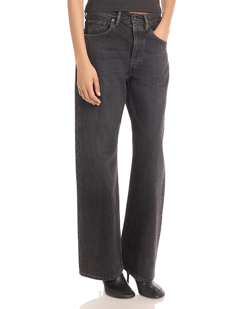 Acne Studios 2021F Mid Rise Wide Leg Jeans in Black