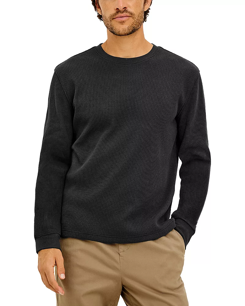 Rails Smith Relaxed Thermal Knit Cotton Blend Shirt