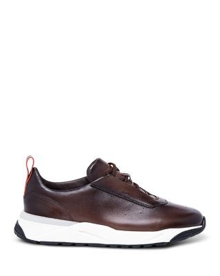 Men's Wide Fit Leather Sneakers