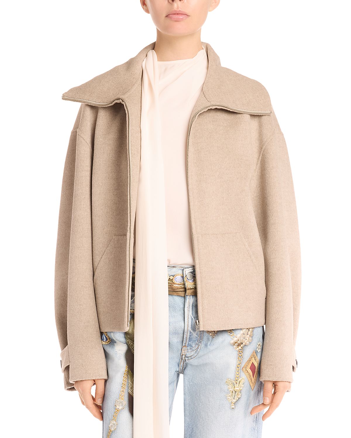 Acne Studios Wool Cashmere Zip Jacket