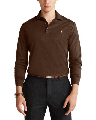 Classic Fit Soft Cotton Long-Sleeve Polo Shirt