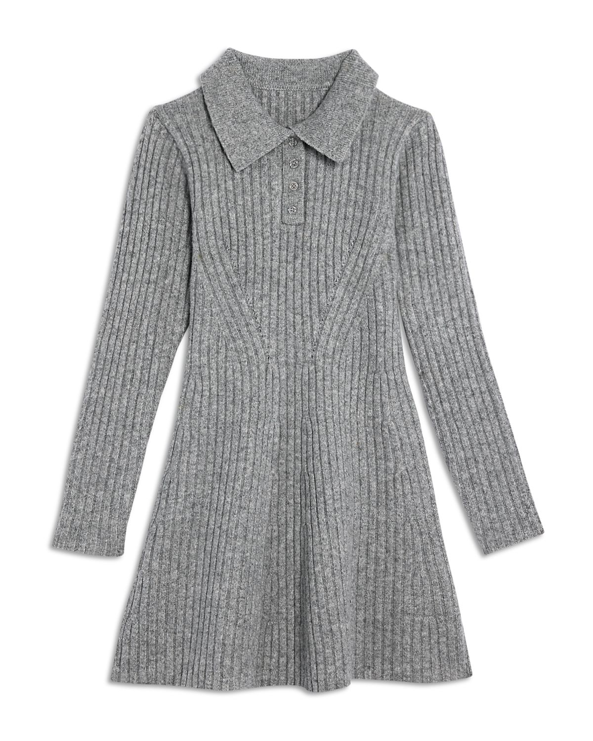Aqua Girls' Poppaea Long Sleeved Sweater Dress