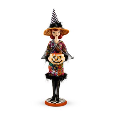 Glamoura Fabric Witch with Pumpkin