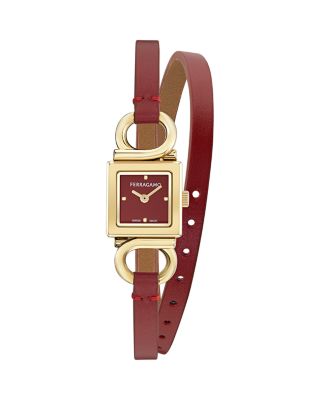 Gancini Bangle Leather Watch, 18mm