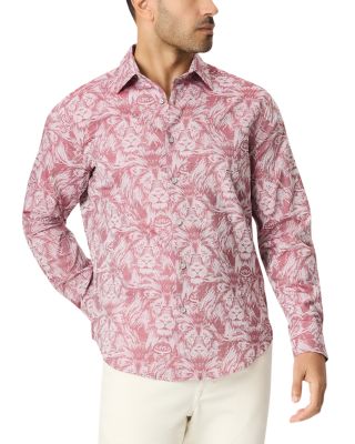 Dubois Slim Fit Lion Pattern Cotton Woven Shirt