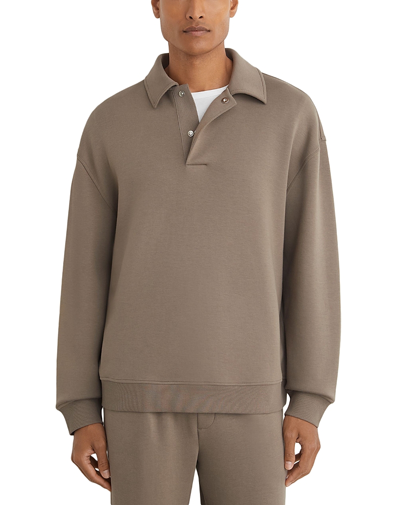 Reiss Brooks Interlock Polo Sweatshirt