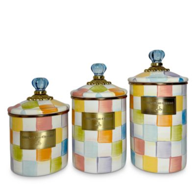 Confetti Check Canisters, Set of 3