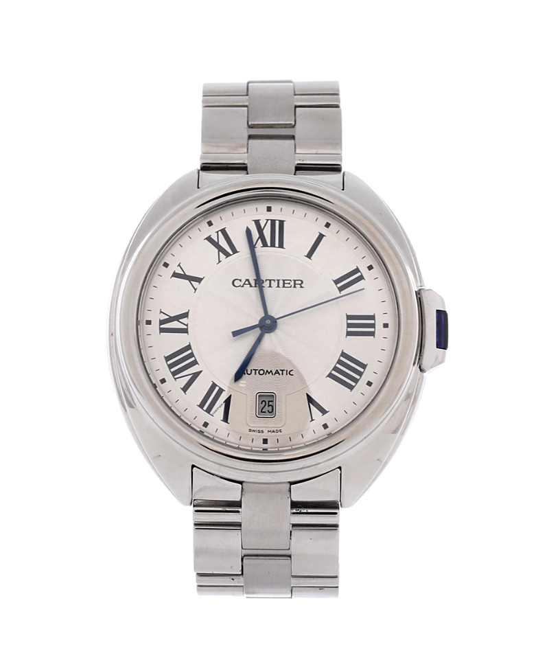 Pre-owned Pre-owned Cartier Cartier Cle De Cartier Automatic Watch In Stainless Steel 40mm In Dial Color: Natural