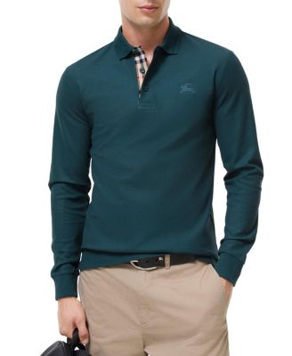  Long-sleeve Cotton Polo Shirt