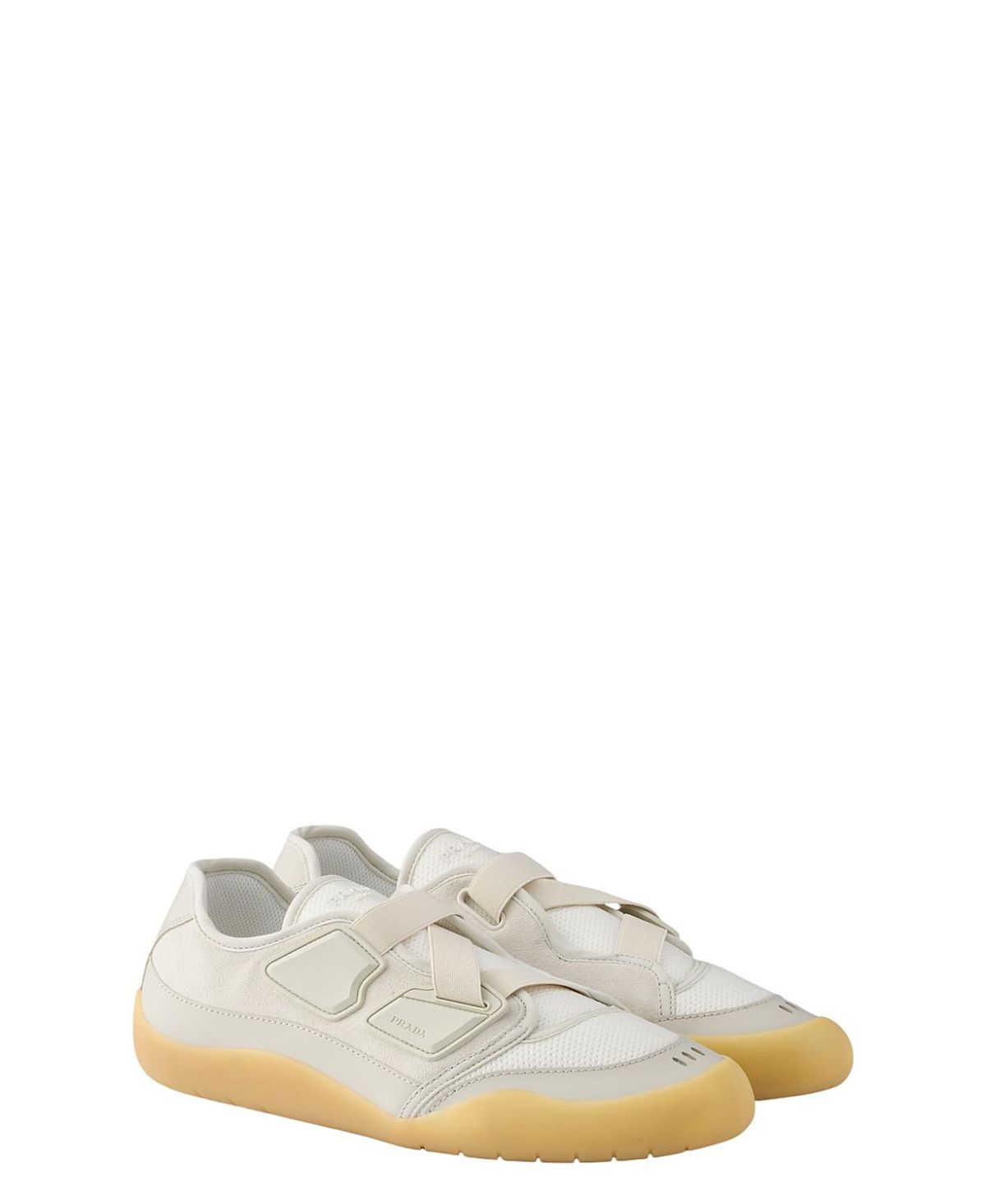 Prada Men's Speedrock Leather And Mesh Fabric Sneakers