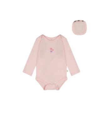 Girls' Organic Cotton Long Sleeve Flower Romper - Baby
