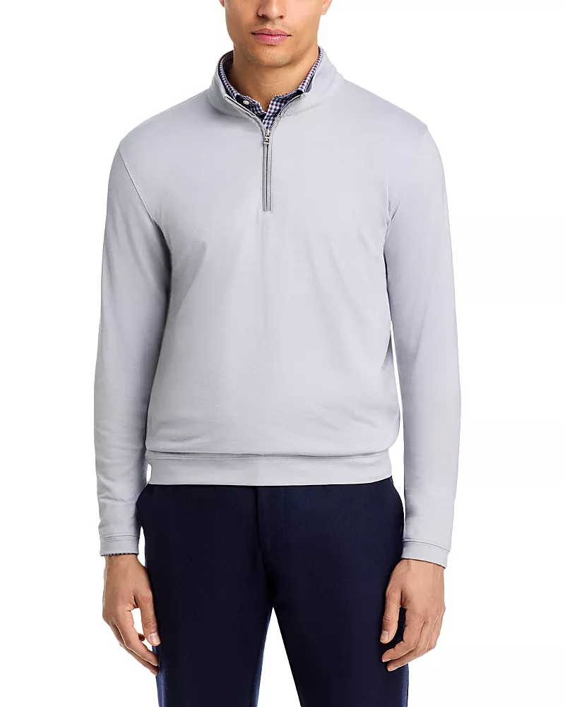 Peter Millar Crown Crafted Albatross Pique Quarter Zip Sweater