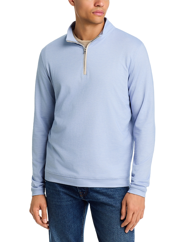 Peter Millar Crown Crafted Albatross Pique Quarter Zip Sweater