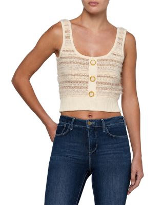 L'Agence Galene Mixed Stitch Tank Top