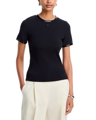 Courreges Vinyl Contrast T Shirt