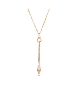 Large Clou De Forge Pendant Necklace 18K Rose Gold and Diamonds, 16"