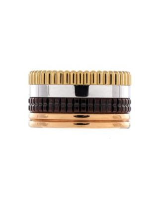  Large Quatre Classique Ring 18K Tricolor Gold and PVD