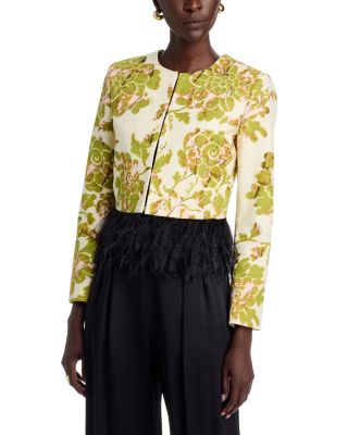 Bijoux Feather Trim Jacket