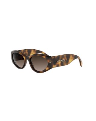 Fendi Screen Oval Sunglasses, 57mm