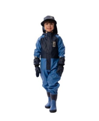 Boys' Rain Waterproof Hooded One Piece - Little Kid