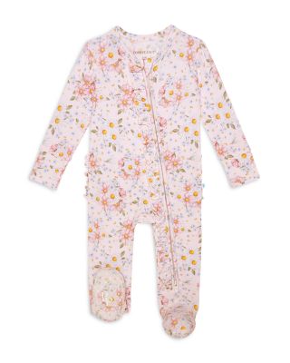 Girls' Jillian Footie Ruffled Zippered One Piece - Baby