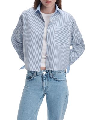 Marin Multi Stripe Cropped Shirt