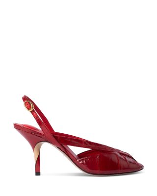 Women's The Poisson Leather Open Toe Slingbacks