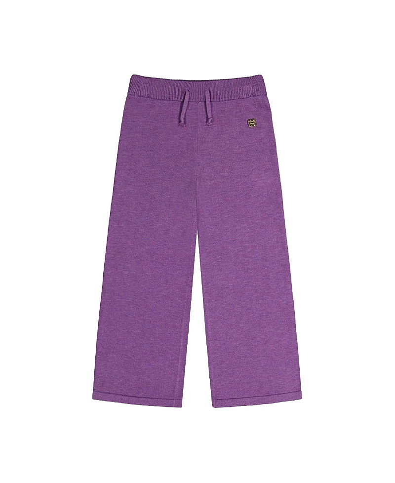 Deux par Deux Girls' Cozy Texture Wide Leg Knitted Pants - Little Kid