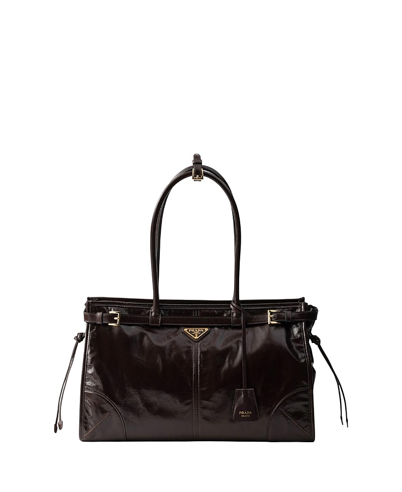 Prada Bonnie Large Convertible Leather Shoulder Handbag · OS