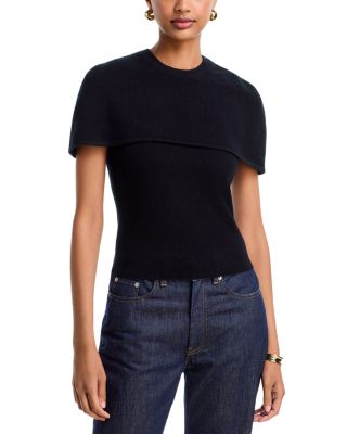 Yuki Cashmere Short Sleeve Cape Top