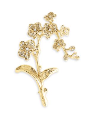 Crystal Orchid Brooch