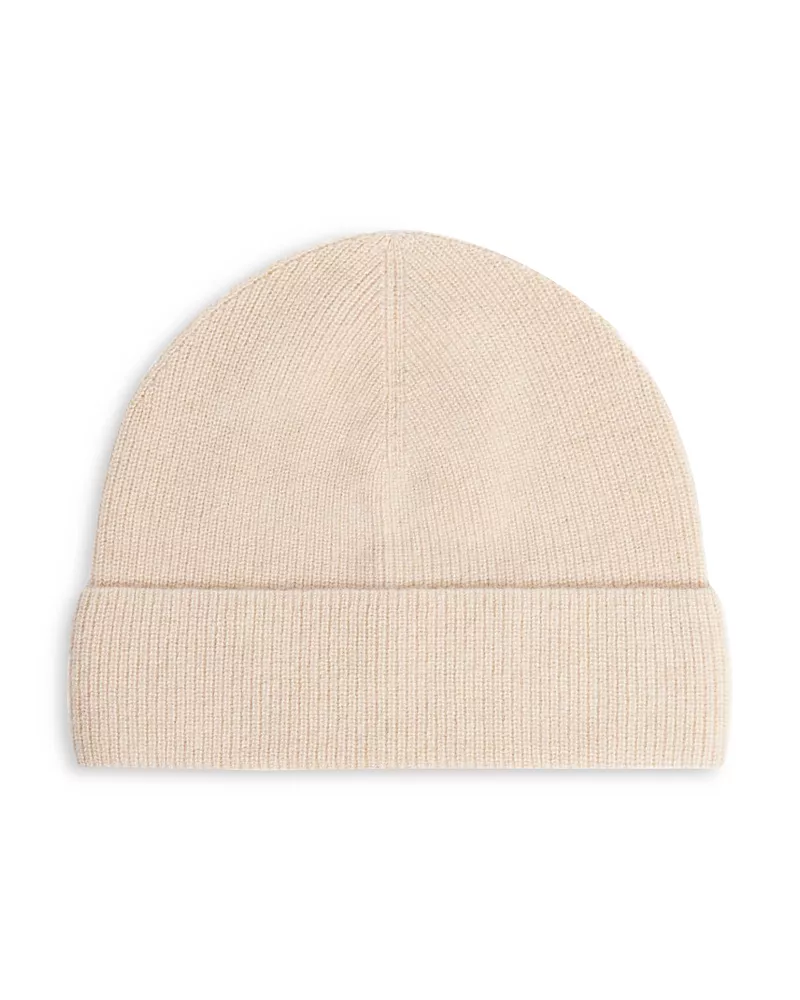 Sandro Cashmere Ribbed Turn Up Beanie