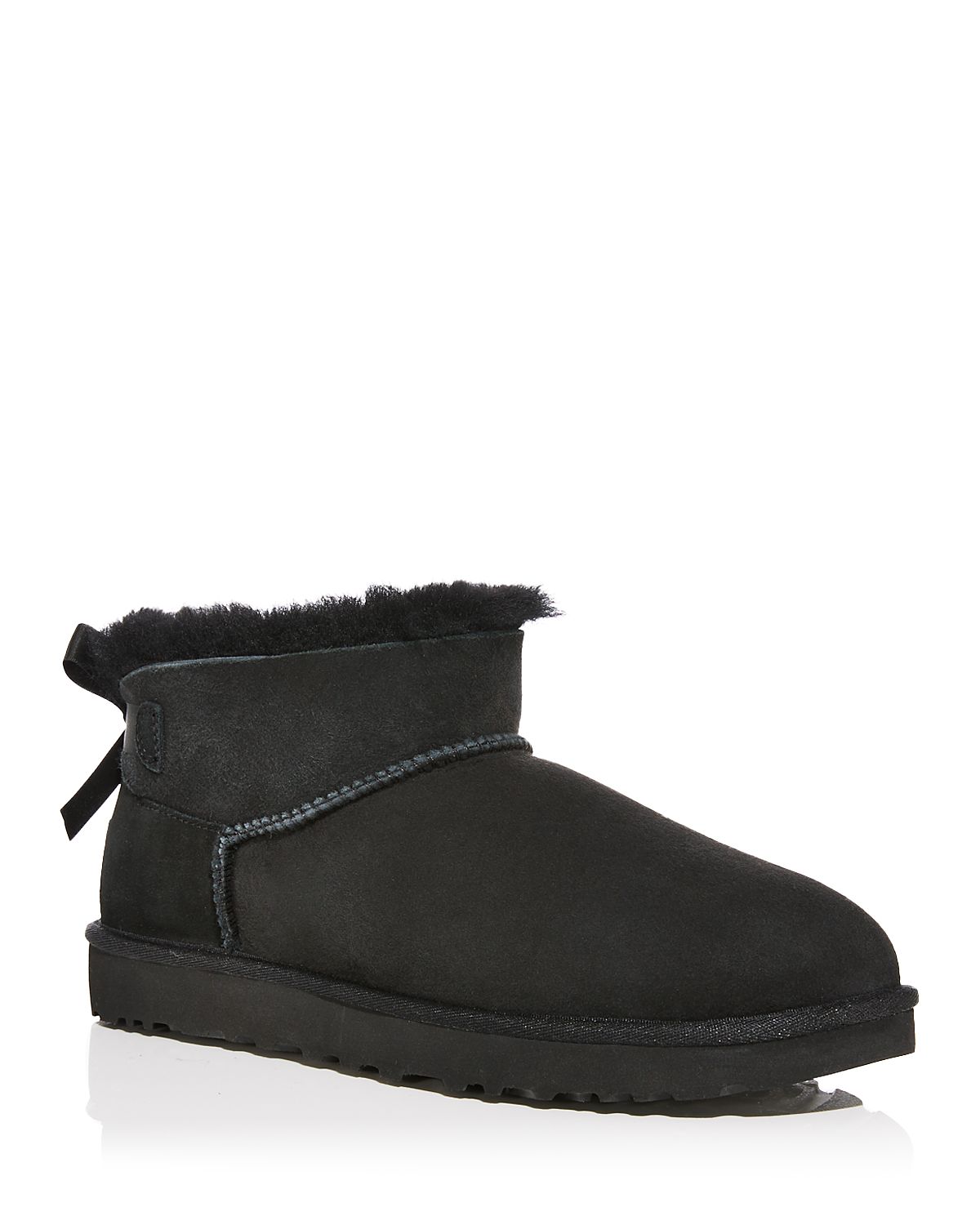 Ugg Women's Ultra Mini Bailey Bow Shearling Lined Boots
